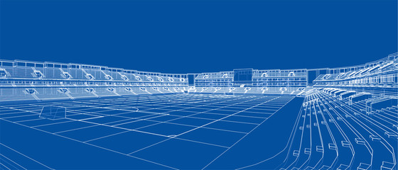 Sketch of Football stadium © cherezoff