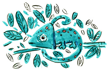 camaleon turquesa © cirodelia