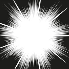 Comic book action lines. Speed lines Manga frame