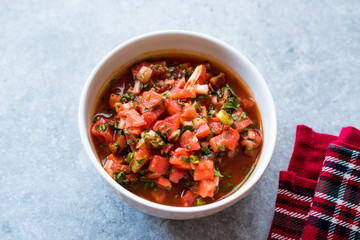 Turkish Juicy Tomato Salad Bostana for Kebab made with Onions, Parsley and Lemon Juice from Sanliurfa / Urfa from Turkey