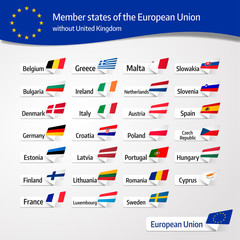 Obraz premium The 27 Member States of the European Union without United Kingdom