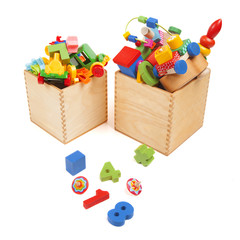 Boxes with very many toys