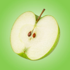 APPLE HALF ON GREEN