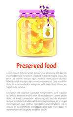 Preserved Food Pineapple Vector Illustration