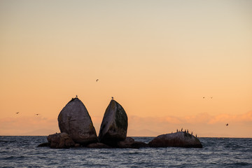 Split Apple rocks. the famous rocks in Abel Tasman National park, Kaiteriteri, New Zealand.