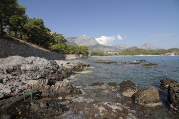 Fototapeta premium view of the coastline