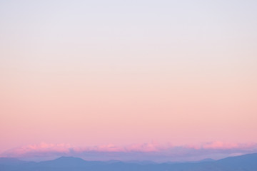 Beautiful cloudscape over the sea at sunset.