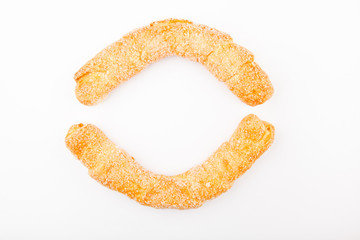 Sugar cookies white background 