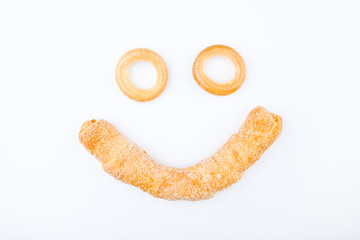 Sugar cookies white background 