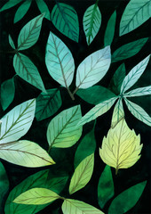 Green vector watercolor background.