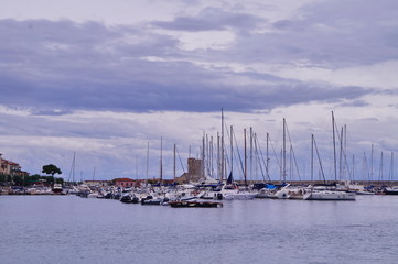 Fototapeta premium Marciana Marina harbor, Elba Island, Tuscany, Italy