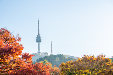 N Seoul Tower In Autumn, South Korea