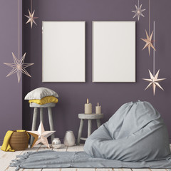 Obraz premium Christmas lag-style interior