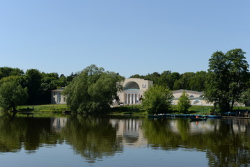 View of the equestrian courtyard in the natural-historical park "Kuzminki" Moscow