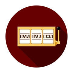 Bar slot reels icon vector illustration