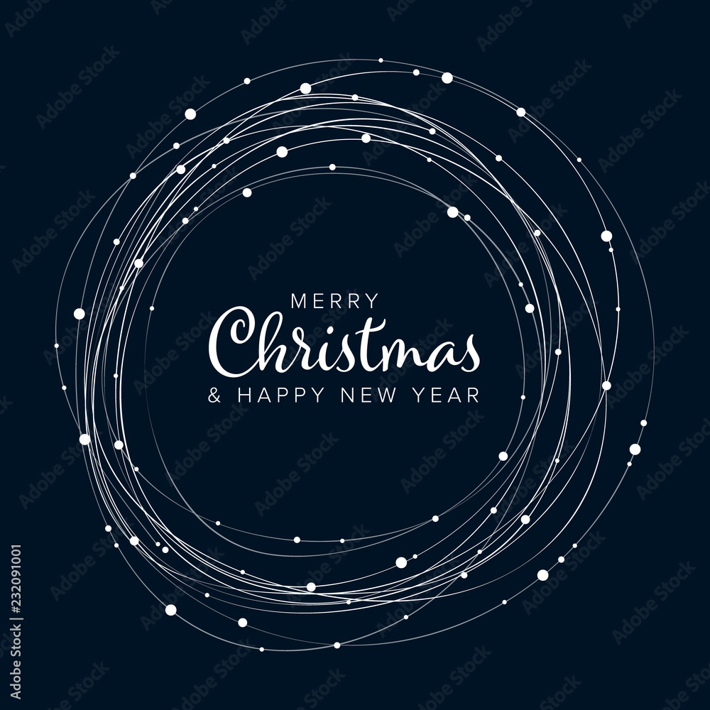 Wall mural minimalist christmas flyer/card template