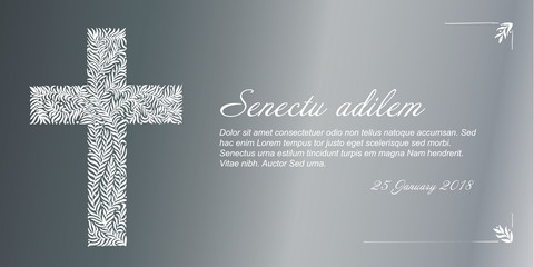 Vector Funeral card template