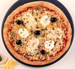 CHEESE AND OLIVE PIZZA