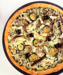 COURGETTE, AUBERGINE PIZZA
