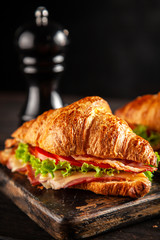Classic BLT croissant sandwiches