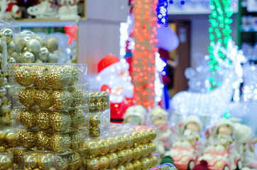 Christmas toys for sale in the store