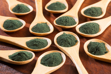 Spirulina powder dietary supplement