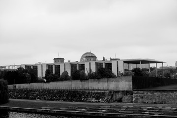 Panorama of Berlin in Black and White