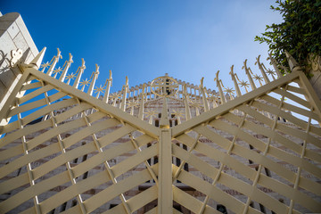 Main gate entrance to the Church of the Annunciation in Nazareth, Israel