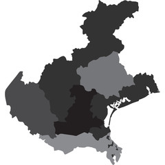 Obraz premium mappa veneto