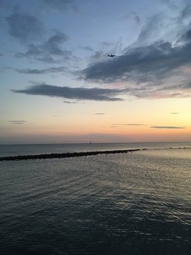 sunset over sea