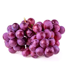 Red Grapes isolated on over white background
