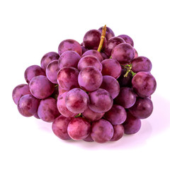 Red Grapes isolated on over white background