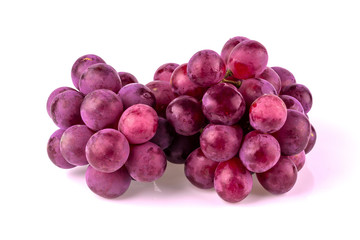 Red Grapes isolated on over white background