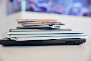 Stack of mobile devices