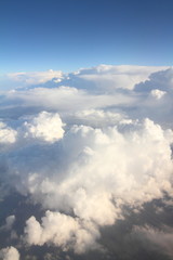 Fototapeta na wymiar above the Cumulus clouds