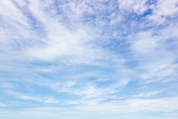 Transparent blue sky with clouds and atmospheric afternoon Asia Thailand.