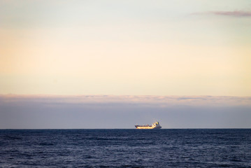 Cargo Ship in the Horizon