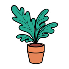 house plant pot isolated icon