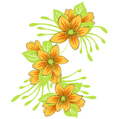 abstract  seamless floral background with flowers