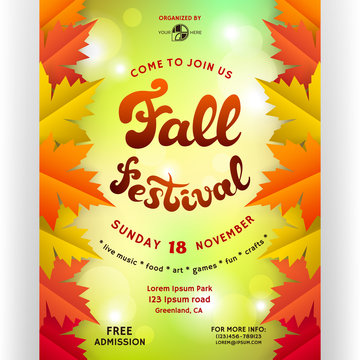 Fall festival poster design.