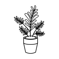 house plant pot isolated icon