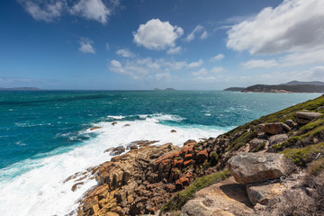 Norman Point lookout of Norman beach in Wilsons promontory national park, victoria, Australia
