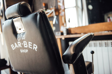 black barberman hairdressing chair