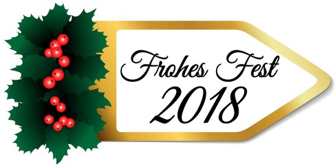 Fototapeta premium Frohes Fest 2018