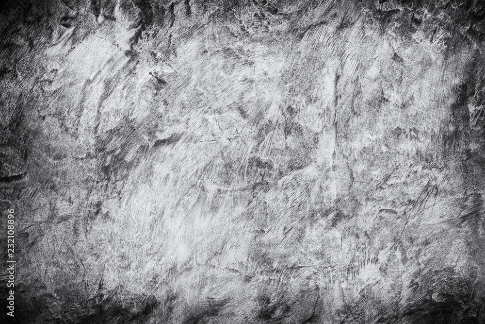 Leinwandbilder abstract dark gray wall concrete texture background plaster paint rough with vignette high resolutio