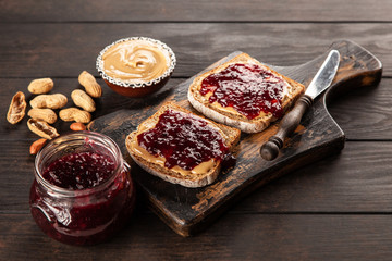 Peanut butter and jelly sandwich