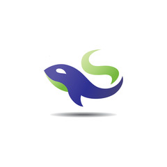 fish logo. vector template ready for use