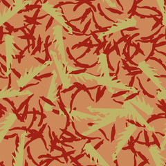 Imitation of camouflage - seamless pattern in different shades of red, green and pink colors