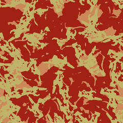 Imitation of camouflage - seamless pattern in different shades of red, green and pink colors