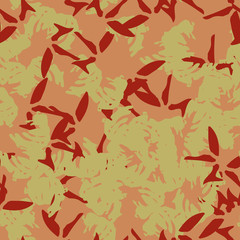 Imitation of camouflage - seamless pattern in different shades of red, green and pink colors